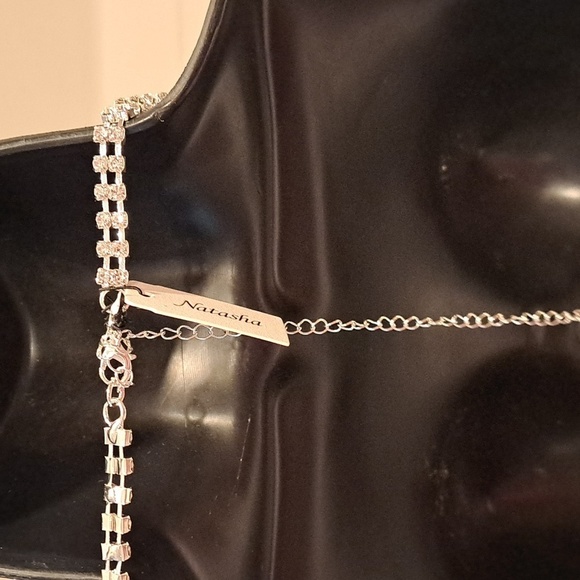 Natasha Silver Rhinestone Chain Bralette - Picture 6 of 7